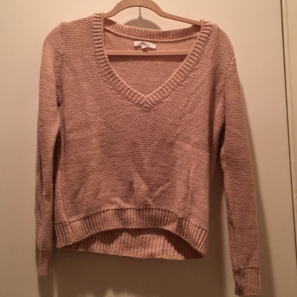 Low cut rose winter sweater